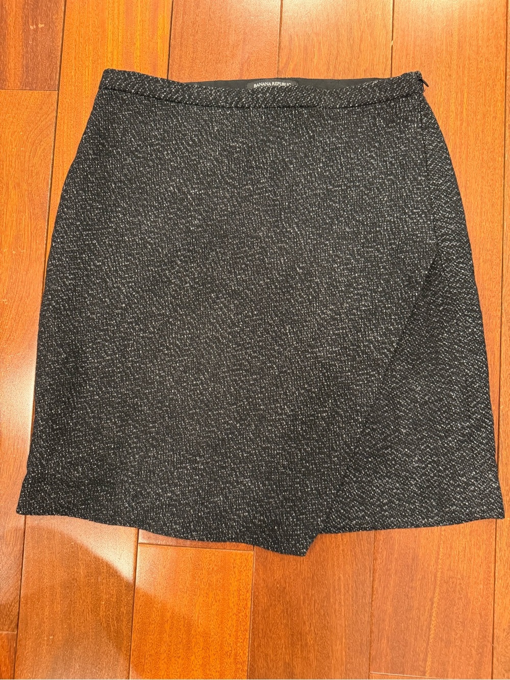 Banana Republic Black Gray Tweed A-Line Skirt - Size 0